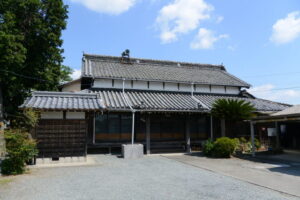 The historical magistrate’s residence where Buneemon Fukui took his own life after completing the irrigation canal in Dema Village, Edo period, Japan.