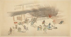 Samurai warriors in battle