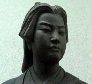 Portrait of Yahazu (Yato) Uemonshichi, a young samurai of the Forty-Seven Rōnin, preserved at Ōishi Shrine in Akō City.